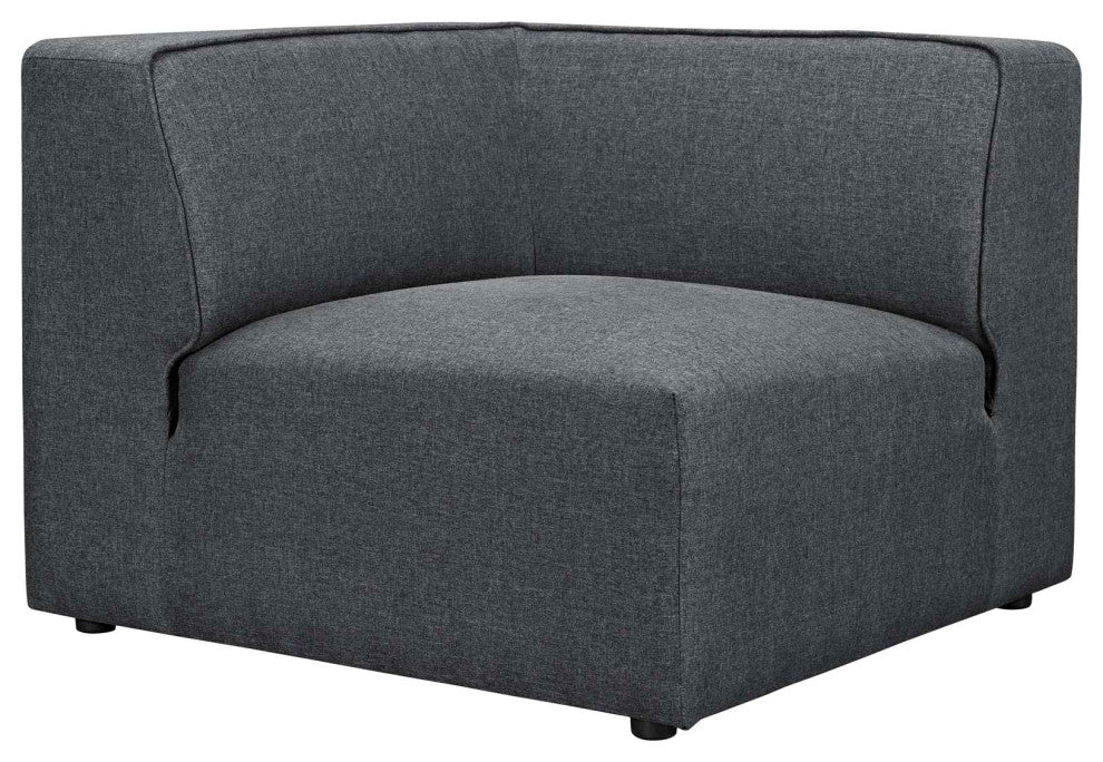 Gray Mingle 7 Piece Upholstered Fabric Sectional Sofa Set