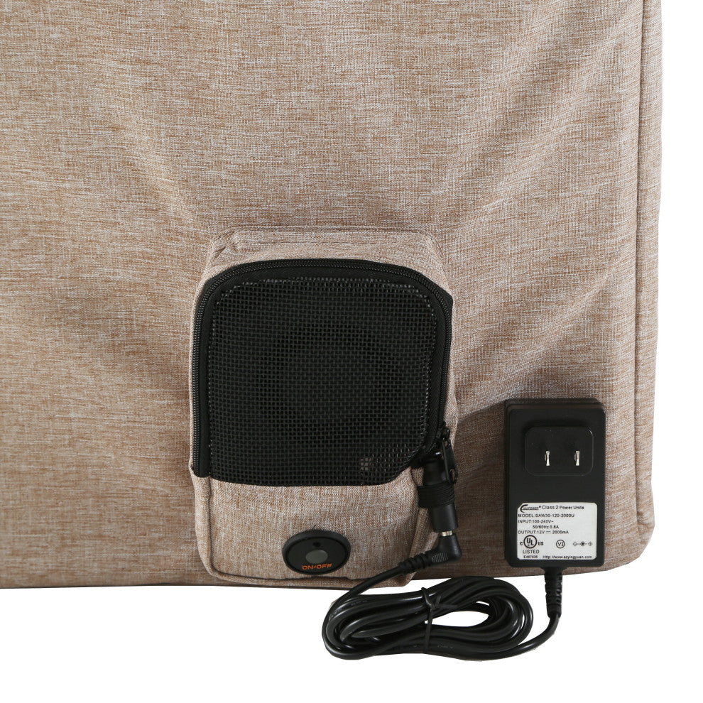 Pet Life "Hush Puppy" Heating and Cooling Collapsible Pet House, Beige, Large