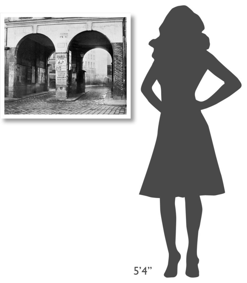 "Paris, 1865, The Double Doorway, rue de la Ferronnerie" Paper Art, 32"x26"