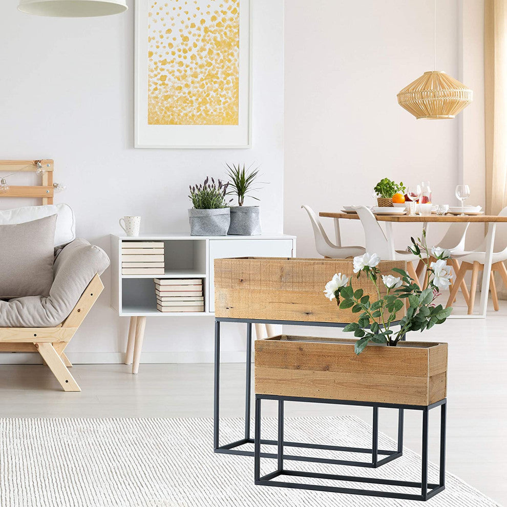 Modernist 2 Piece Raised Planter Boxes