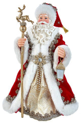 Kurt Adler 10.5" Fabriche Regal Red Santa Table Piece