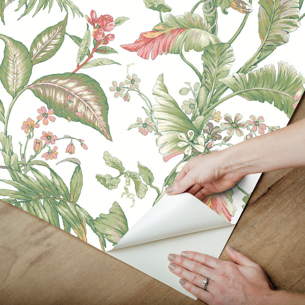 Fiji Garden Pink Peel and Stick Wallpaper