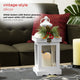 White Christmas Lantern with LED Candle