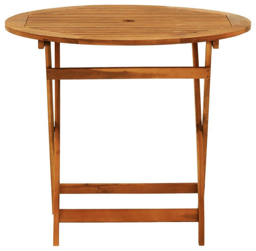 vidaXL Outdoor Dining Table Folding Garden Patio Table Solid Eucalyptus Wood
