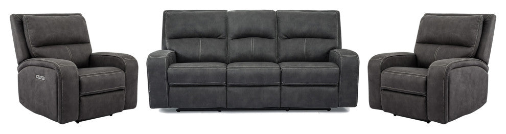 Polaris Kahlua Power Reclining Sofa and Two Recliners