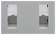 55" Double Vanity, Glacier Ash With Gray Granite Top, Mirrors & Rectangle Sinks
