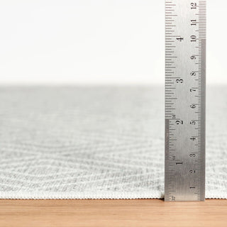 Dash & Albert Diamond Platinum/White Machine Washable Rug, White, 2'6" x 8'