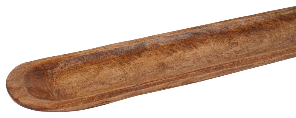 Food Safe Baguette Wood Dough Bowl, Large