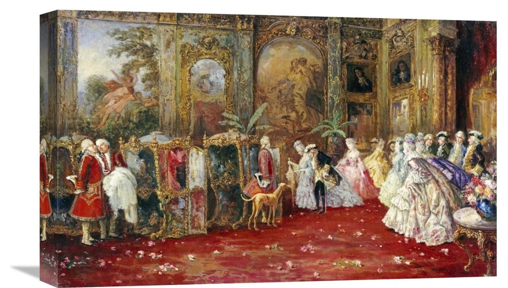 "The Awaiting Carriage" Canvas Giclee by Salvador Sanchez Barbudo, 22"x14"