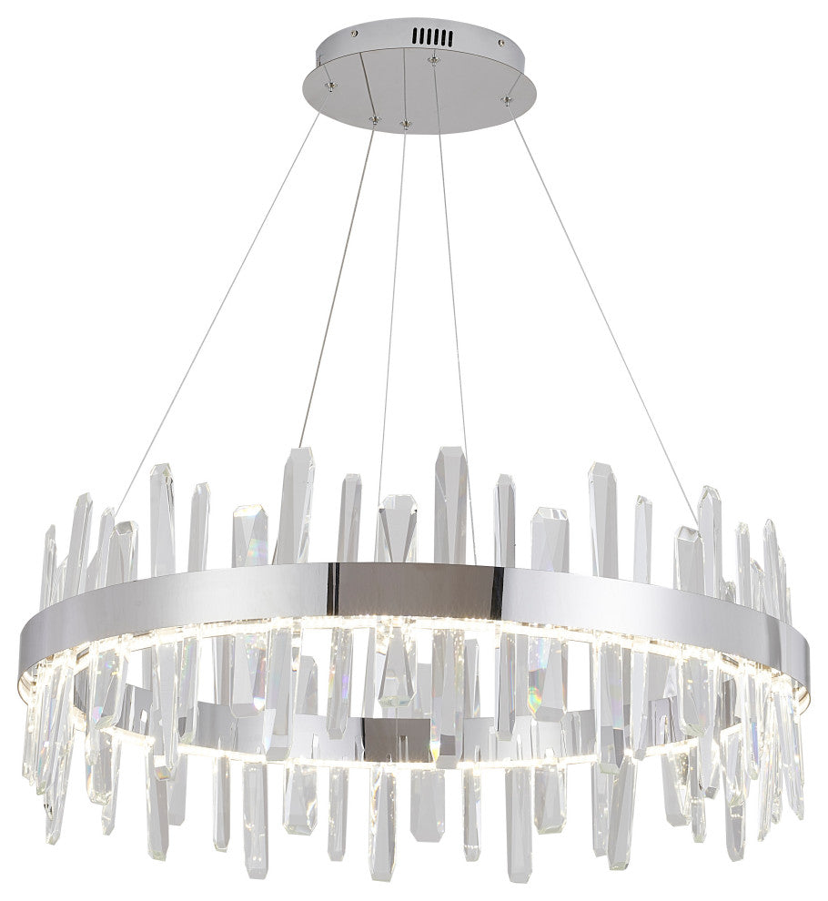 Bethel International FT71C32CR 10 Light LED Chandelier, Chrome