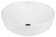 ELANTI EC1803 Porcelain Round Vessel Bathroom Sink, White