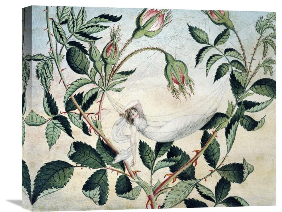 "A Fairy Resting In a Hammock" Canvas Giclee by Amelia Jane Murray, 22"x18"