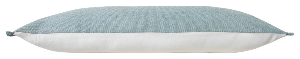 Ox Bay Blue Solid Organic Cotton Pillow Cover, 14"x36"