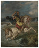 "Moroccan Horseman Crossing a Ford" Paper Print by Eugene Delacroix, 22"x26"