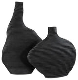 Uttermost Duostacked Black Vases Set of 2