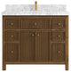Sonoma Teak 42 Single Sink Bath Vanity in Dark Natural with 2" Carrara Marble