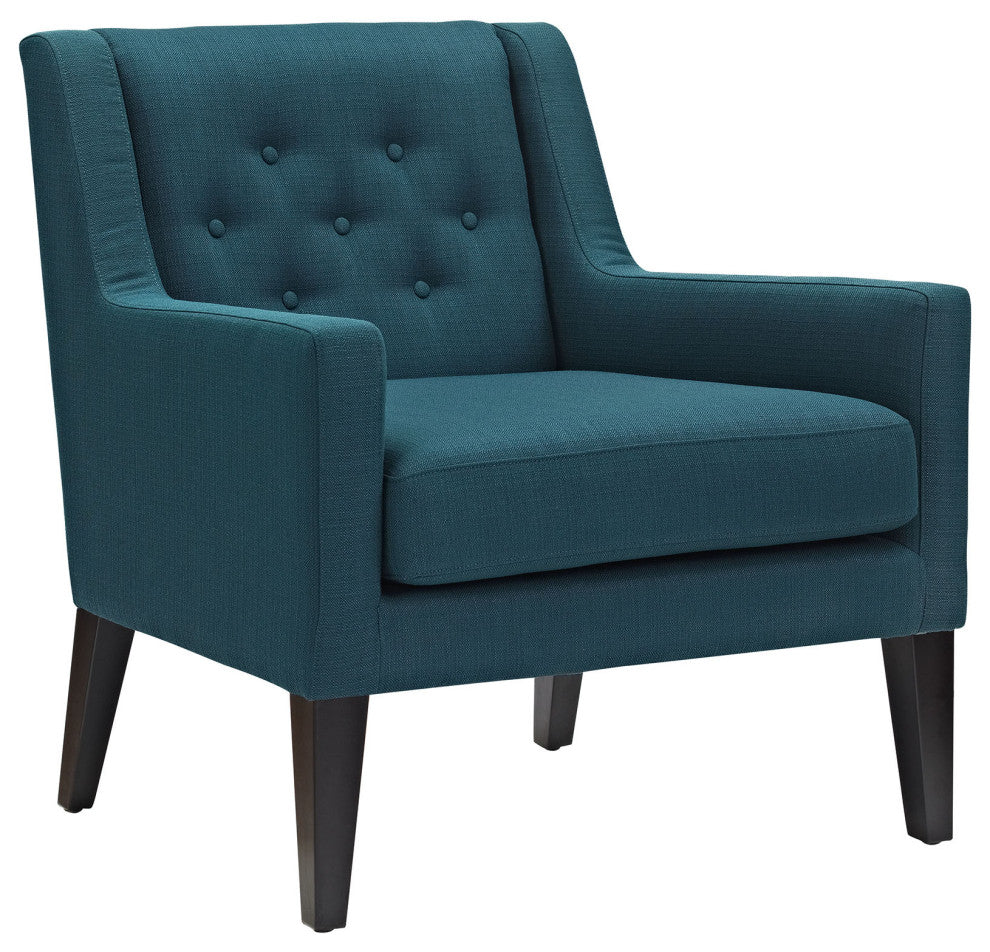 Earnest Upholstered Fabric Armchair, Azure