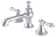 Kingston Brass Widespread Bathroom Faucet With Brass Pop-Up, Polished Chrome