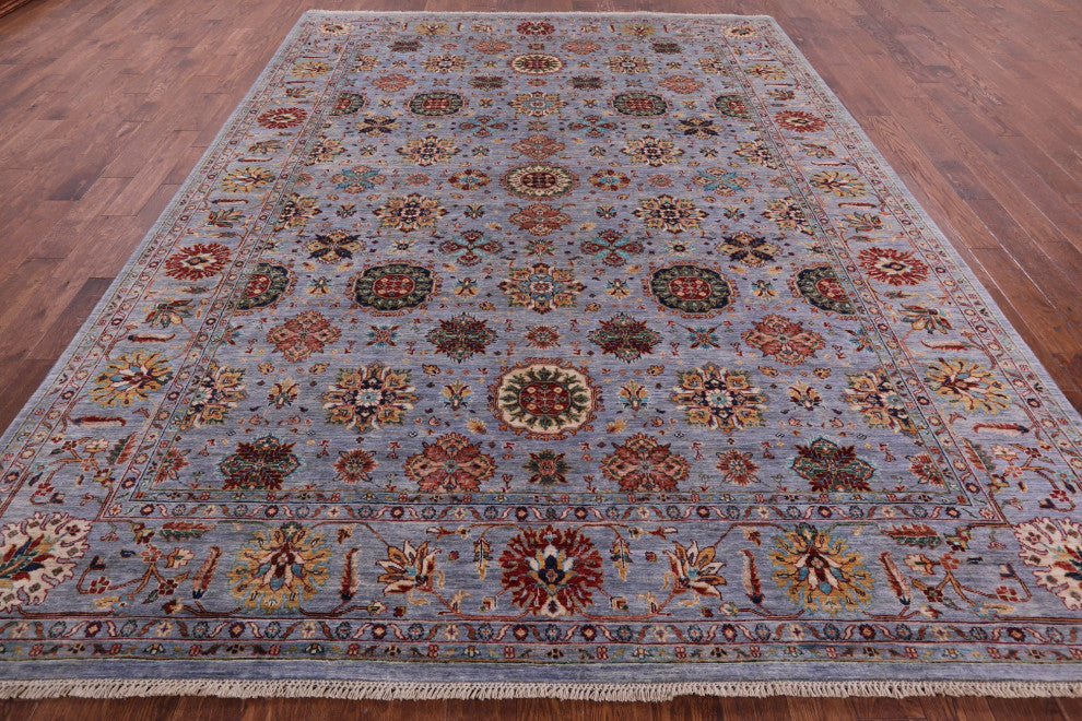 9' 1" X 11' 9" Persian Tabriz Handmade Wool Rug Q7601