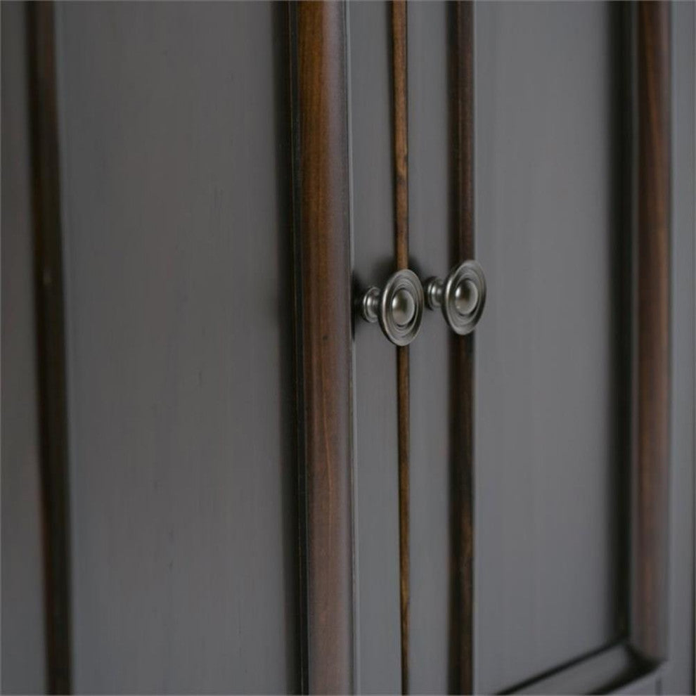 Close-up of a cabinet door handle; neutral background (not white close-up).