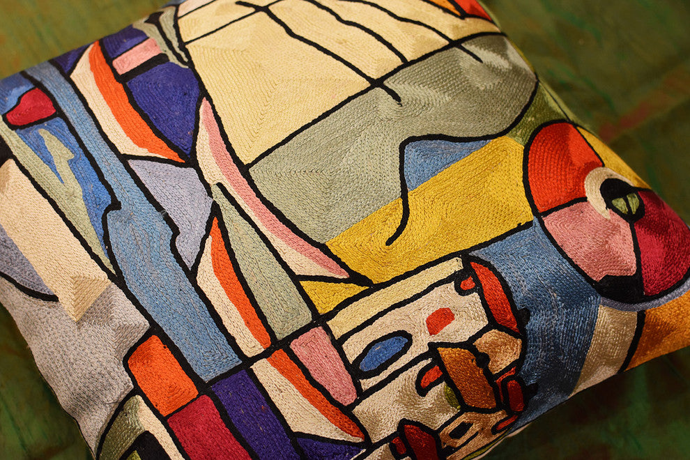 Americana North Atlantic by Alfred Gockel Accent Pillow Cover Art Silk 18x18"