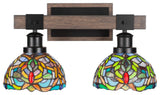 Tacoma 2-Light Bath Bar, Kaleidoscope Art