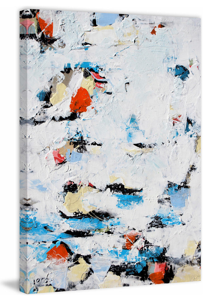 "Fire and Ice" Painting Print on Wrapped Canvas, 24"x36"