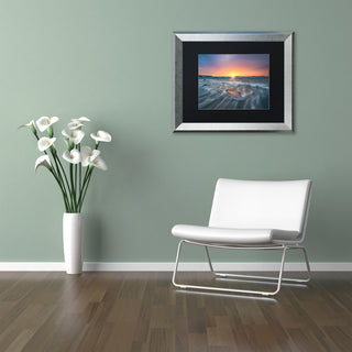 Mathieu Rivrin 'Oceanic Poetry' Matted Framed Art, Silver Frame, Black, 20x16