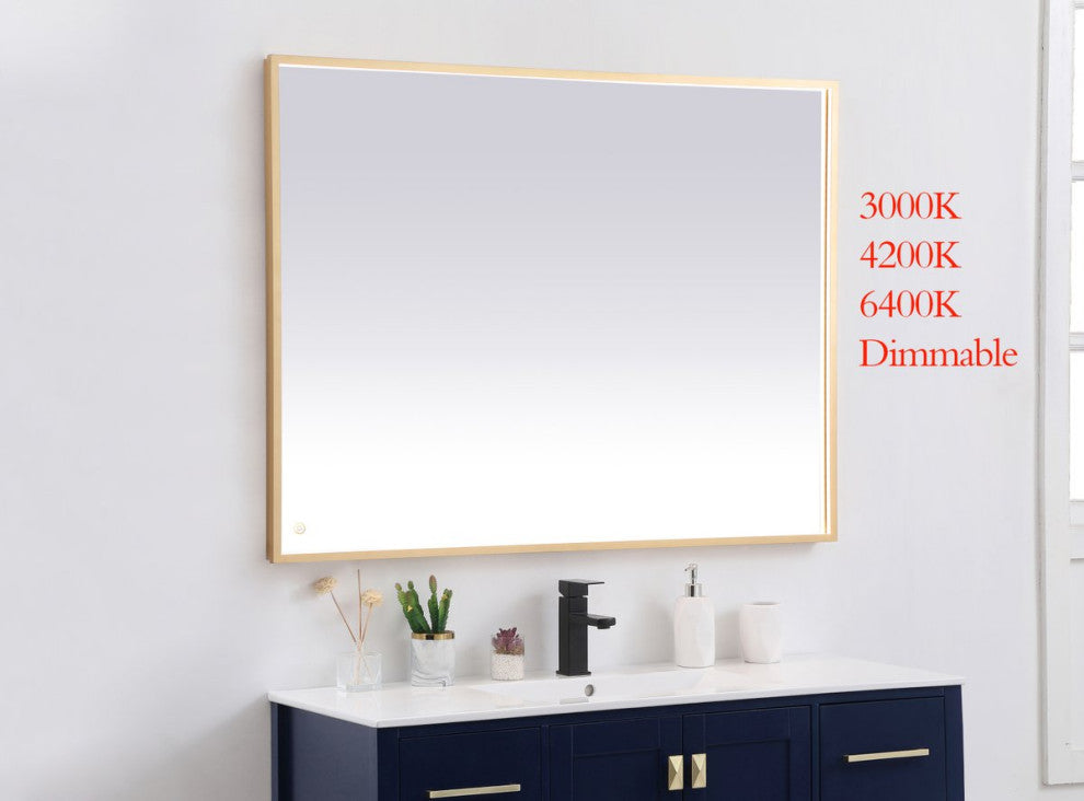 Modern Brass Led Mirror