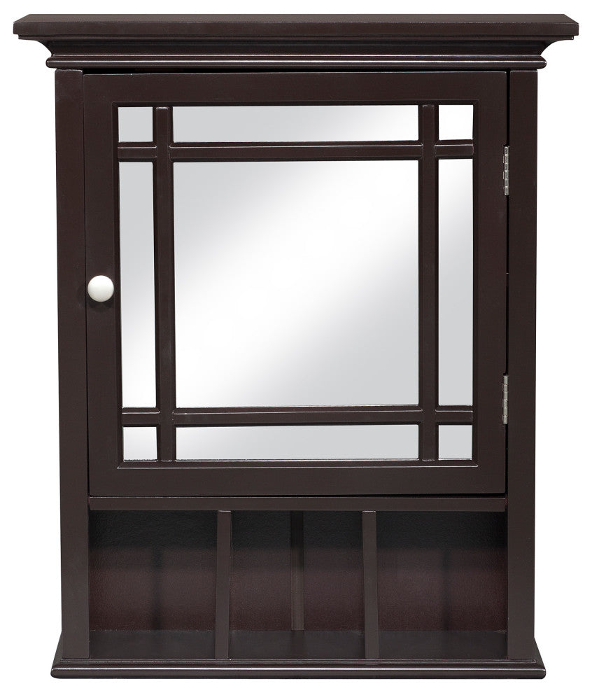 Wooden Medicine Cabinet with Mirrored Door