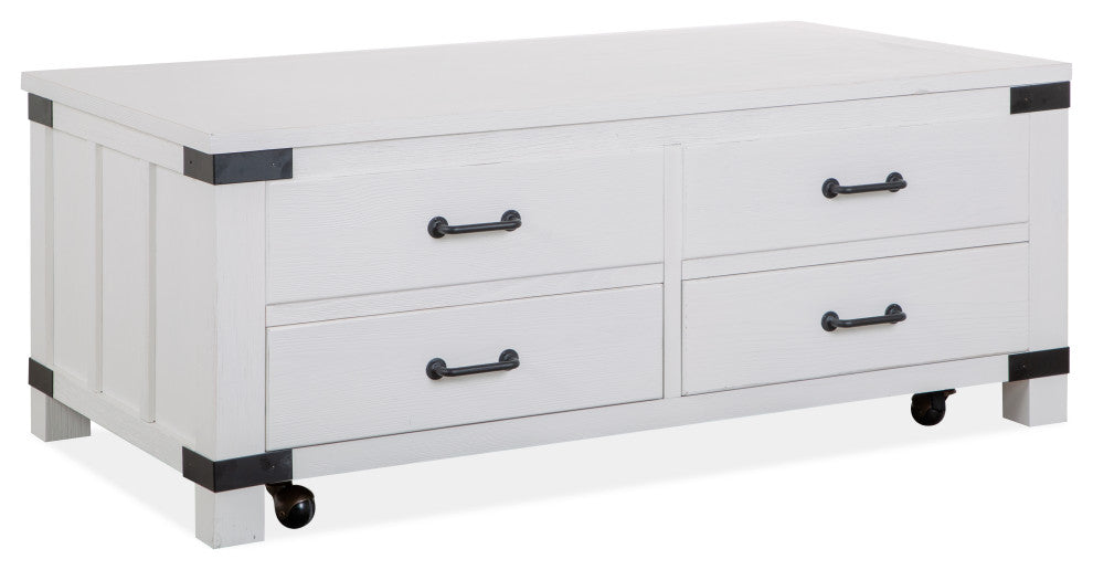 Lift Top Storage Cocktail Table With Casters