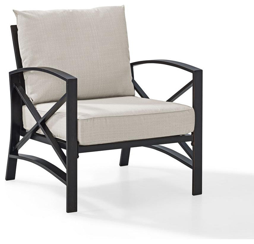 Kaplan Armchair Oatmeal/Oil Rubbed Bronze