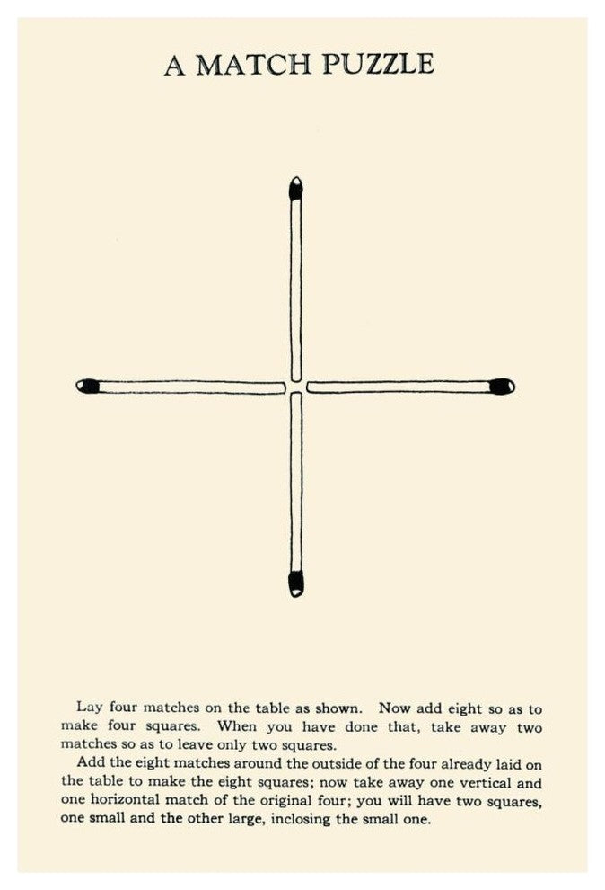"A Match Puzzle" Digital Paper Print by Retromagic, 31"x46"