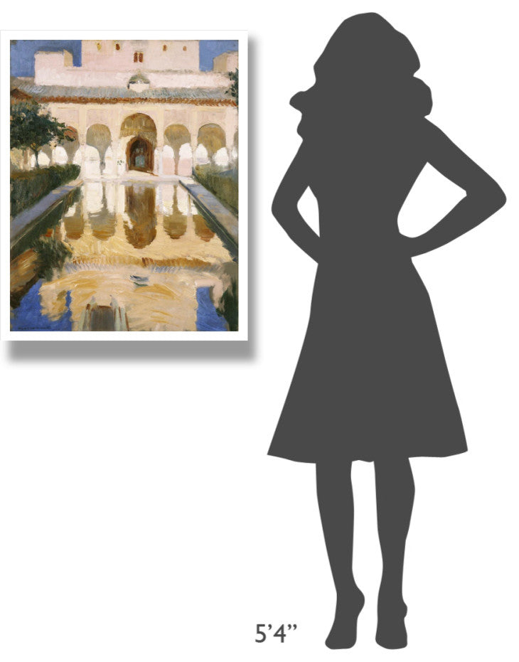 "Hall of the Ambassadors, Alhambra, Granada" Paper Art, 26"x34"