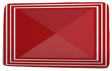 Sail, Sun, & Fun Nautical Angles Geometric Print Bath Mat, Red, 17"x24"