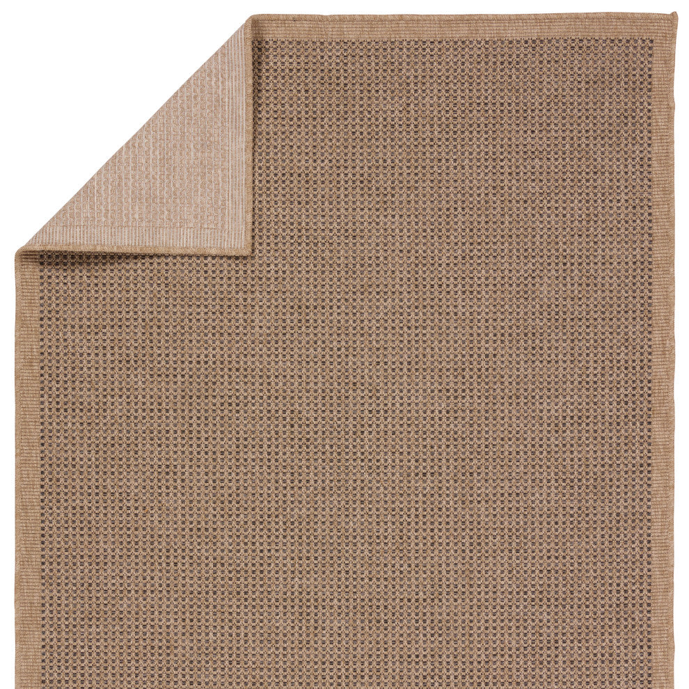 Vibe Kidal Indoor/Outdoor Solid Brown/Black Area Rug 4'X6'