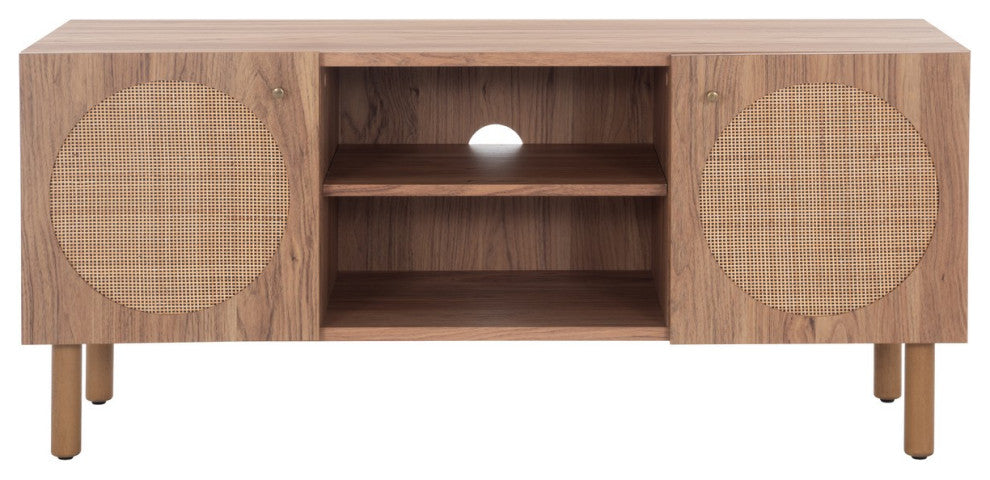 Safavieh Ophelia 2 Door 2 Shelf Media Stand, Oak/Natural