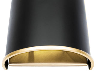 Coco 2-Lt  Sconce - Matte Black/French Gold