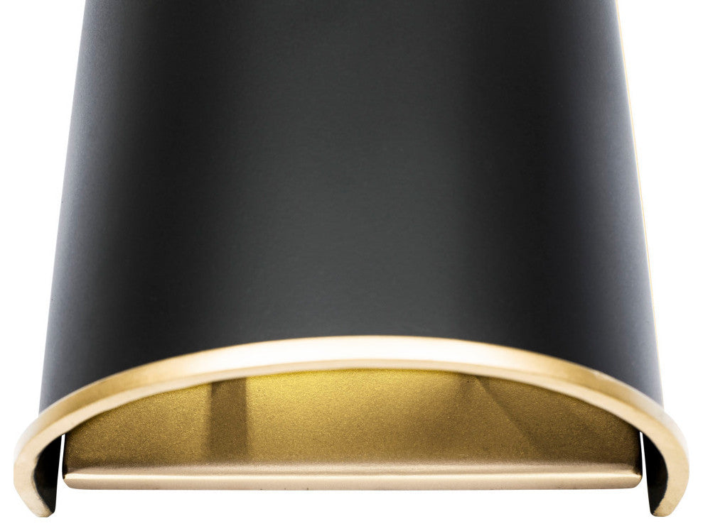 Coco 2-Lt  Sconce - Matte Black/French Gold