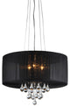 Ivan 24" 3-Light Black Finish Chandelier With Light Kit