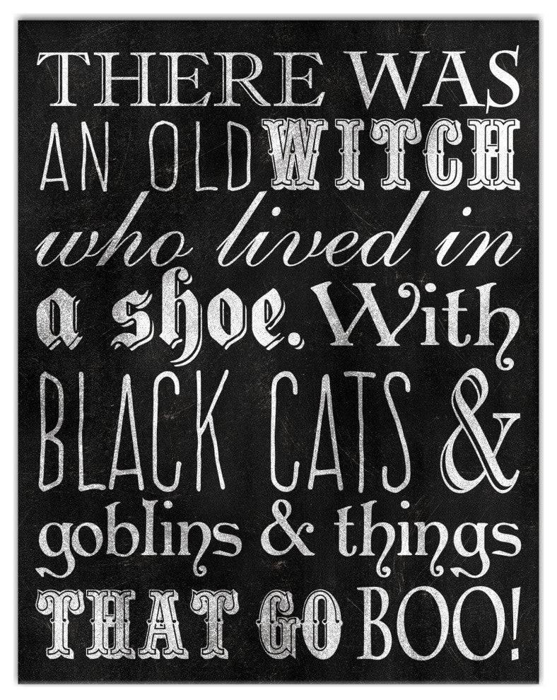 Old Witch  11x14 Canvas Wall Art