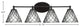 Capri 4-Light Bath Bar, Matte Black/Diamond Ice Art