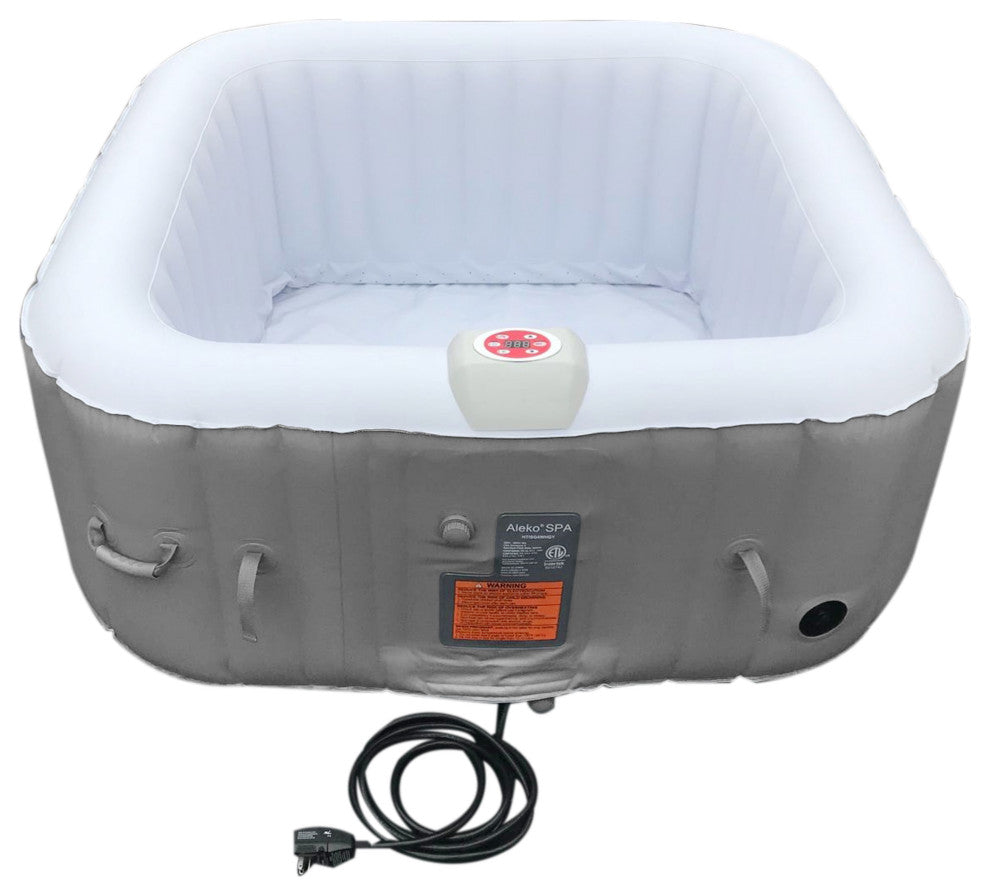 Square 4 person 160 gallon White inside and Grey outside