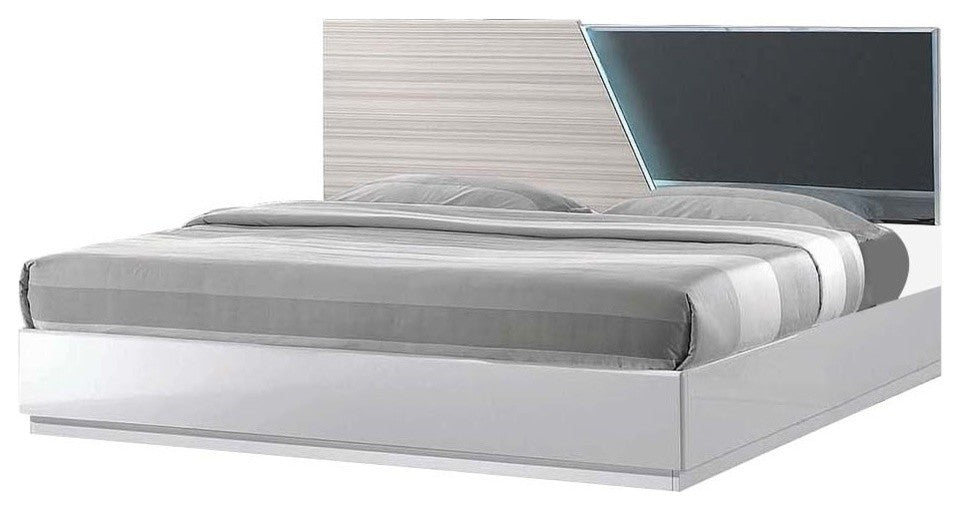 Manchester Zebra/Gray Platform Bed, Eastern King