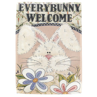 Everybunny Welcome Print Flag, Garden