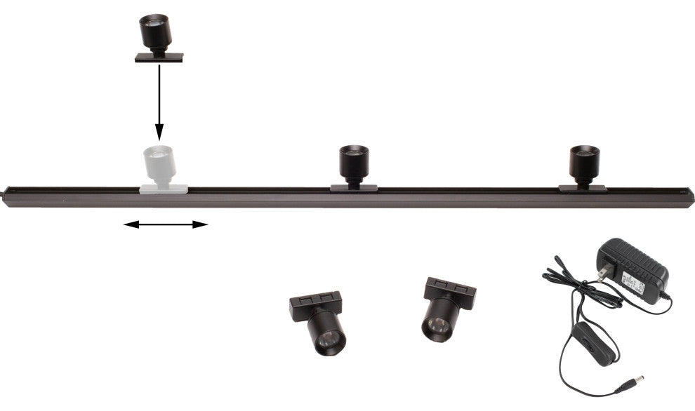 MINI LED TRACK SPOT LIGHT FY-X FOR SHOwCASE 6000k, 6000k, 26"