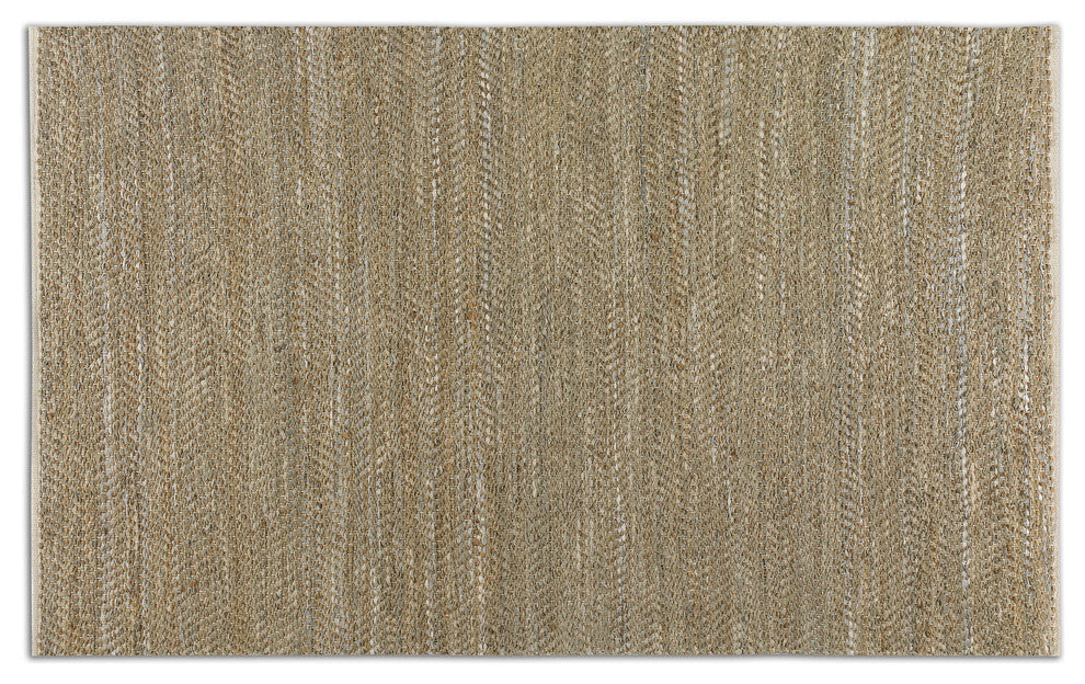 Hand Woven Recycled Leather and Hemp Area Rug 5x8 Beige Brown Leather Hemp