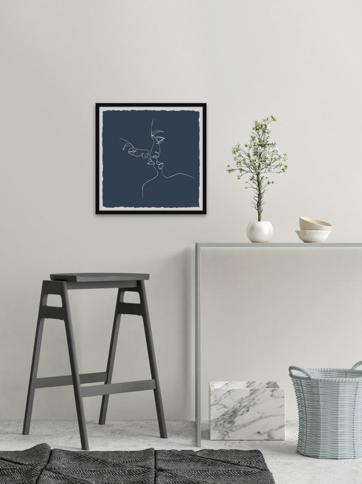 "I'll Give You a Kiss" Framed Painting Print, 24x24