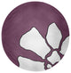 Petal Lines Spring Chenille Rug, Purple, 5' Round