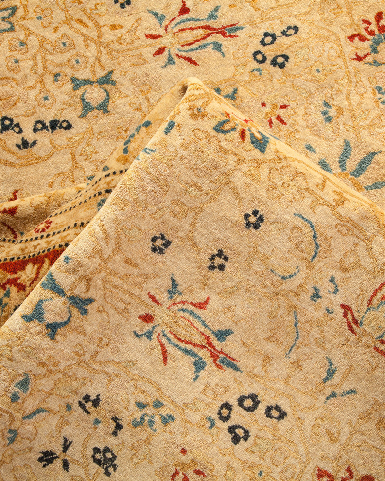 Kate, One-of-a-Kind Hand-Knotted Area Rug Ivory, 6'1"x8'10"